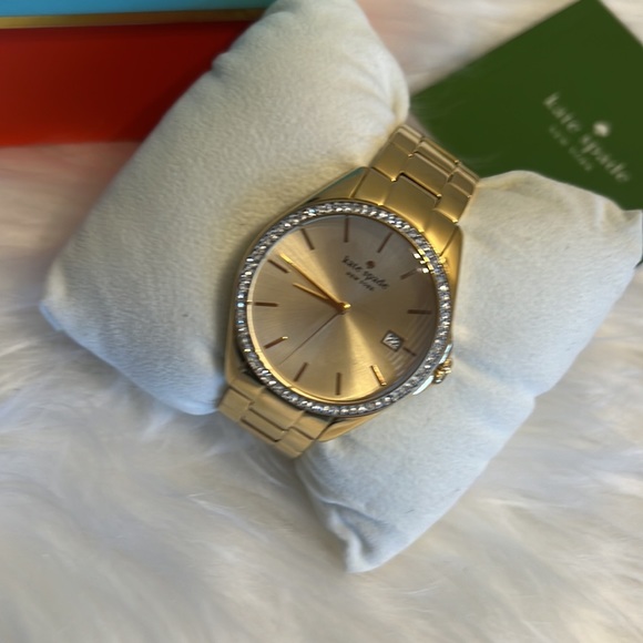 KATE SPADE SEAPORT GRAND DATE GOLD-TONE ST. STEEL WOMEN'S WATCH 1YRU0102 - Picture 2 of 13